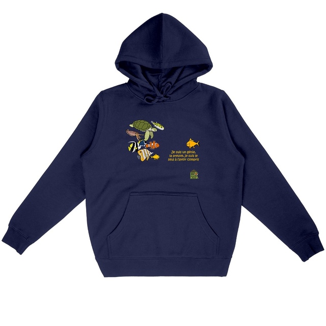 Image back Sweat à capuche - femme ou homme - "Génie"