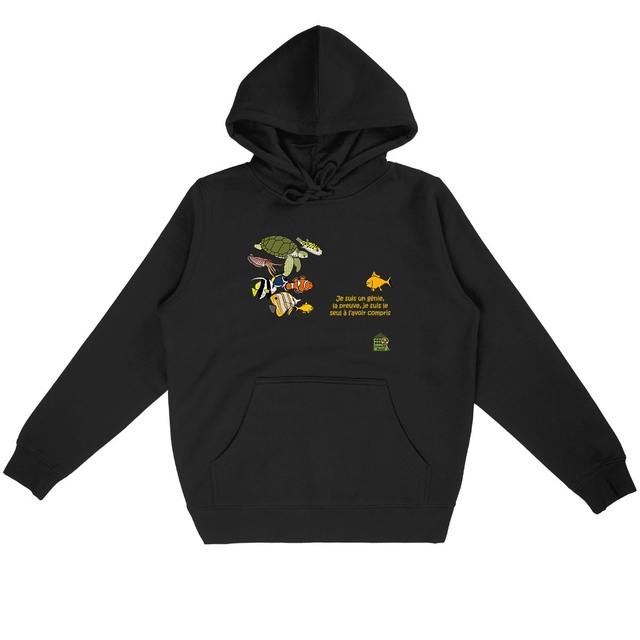Image back Sweat à capuche - femme ou homme - "Génie"