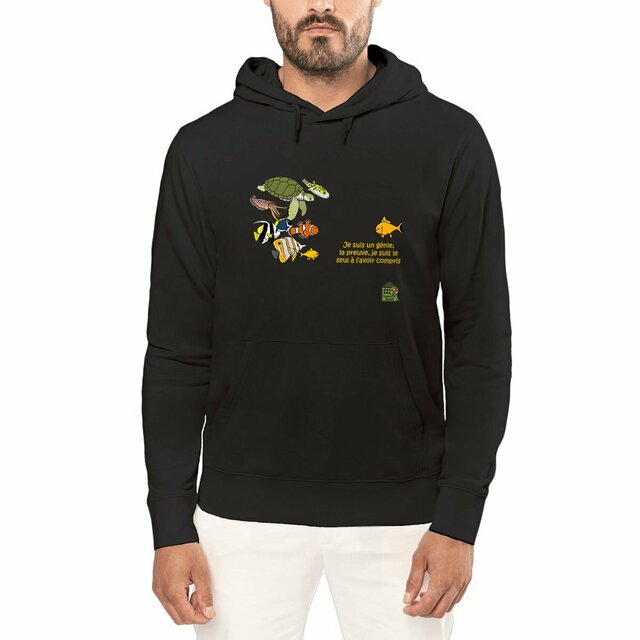 Image front Sweat à capuche - femme ou homme - "Génie"