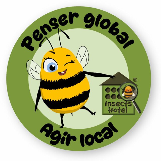 Image front Autocollant rond - Devise, logo & mascotte : Beenie !