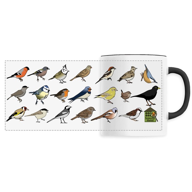 Image back Mug céramique personnalisable - "Passériformes d'Europe"