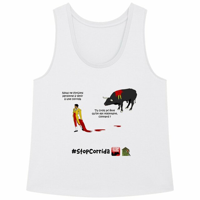 Image back Débardeur Femme Ample - #StopCorrida