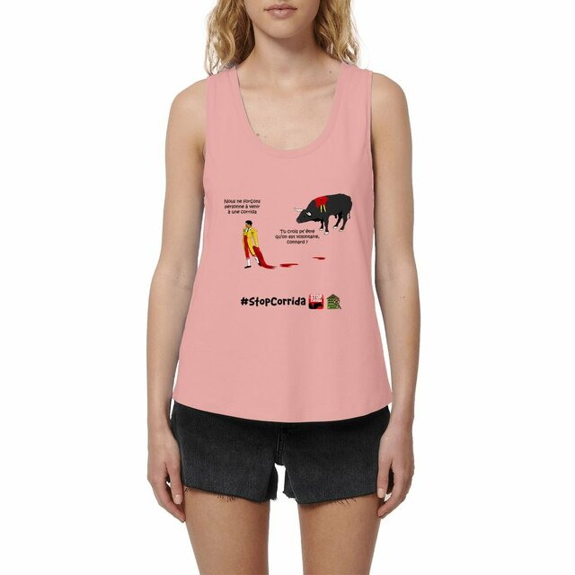 Image front Débardeur Femme Ample - #StopCorrida