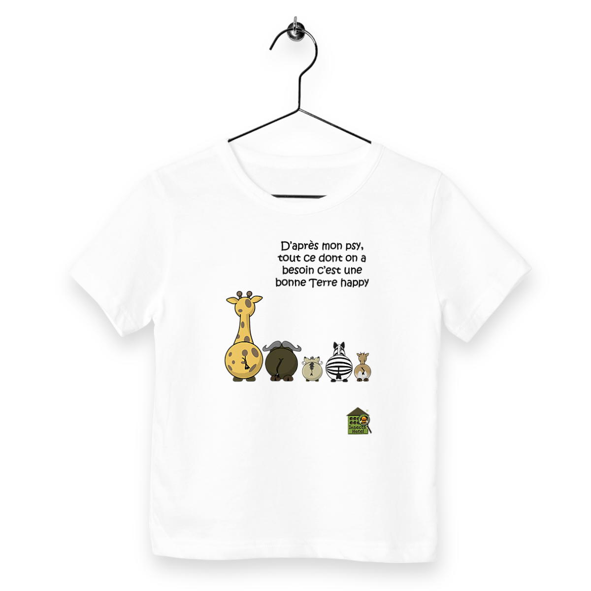 Image back T-shirt - Enfant - "Terre happy"