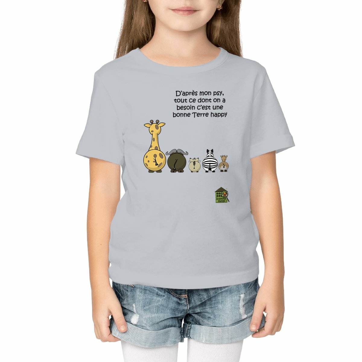 Image front T-shirt - Enfant - "Terre happy"