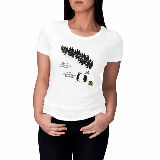 Image front T- shirt - Femme - "Mari manchot"