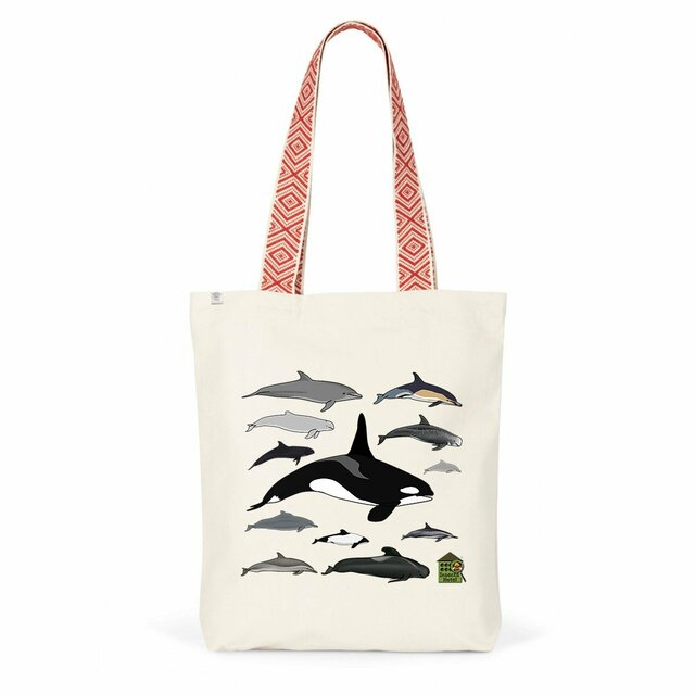 Image back Totebag ethnique - "Delphinidés"