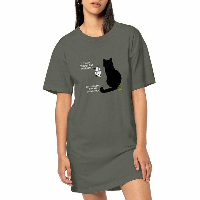 Image front Robe T-shirt - femme - "Le poids de l'expérience"