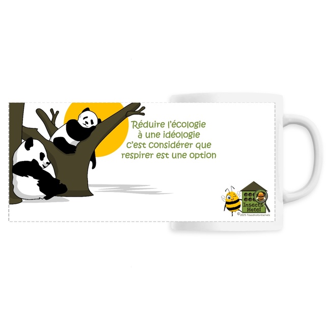 Image front Mug céramique - "Ecologie vitale" par les potes pandas
