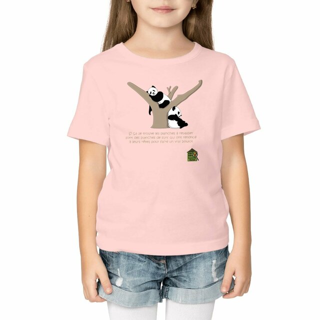 Image front T-shirt épais - enfant - "Pandas philosophes"