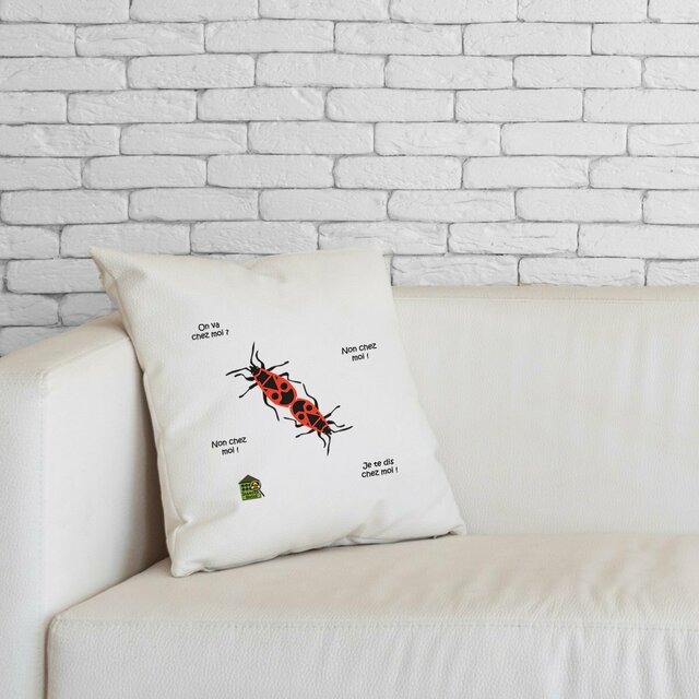 Image front Coussin 100% coton (40 X 40 cm) - "Gendarmes"