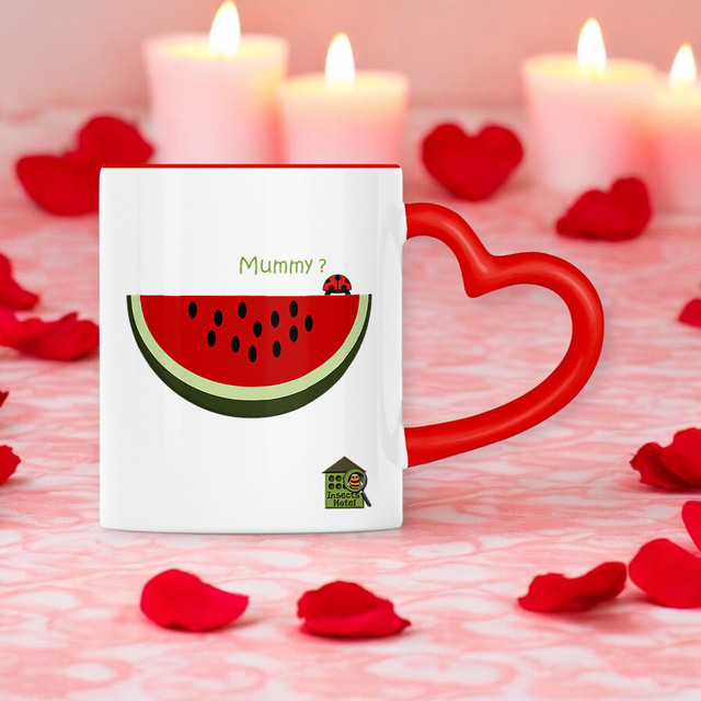 Image front Mug à anse en forme de cœur - Spécial fête des mères