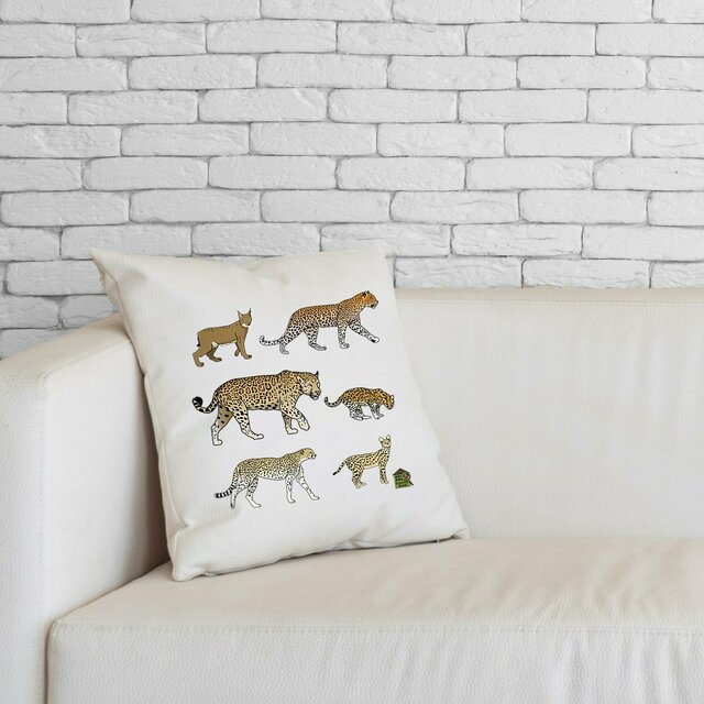 Image front Coussin 100% coton (40 X 40 cm) - "Félins"