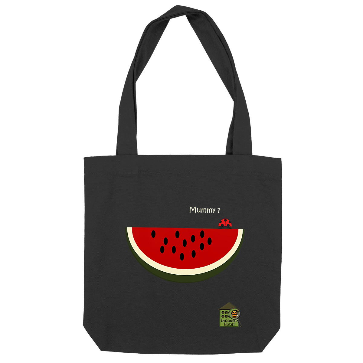 Image back Totebag épais noir - "Mummy"