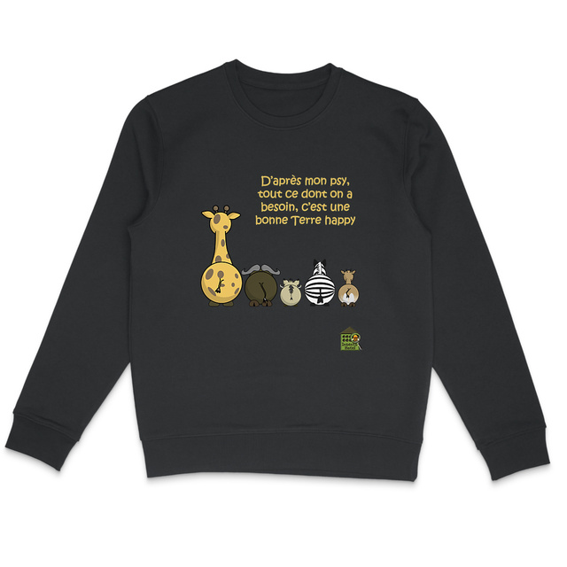 Image back Sweat-shirt - femme ou homme - "Terre happy"