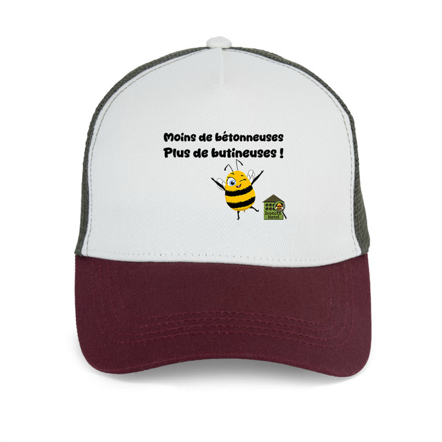 Image back Casquette - "Moins de bétonneuses, plus de butineuses"