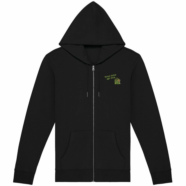 Image back Sweat à capuche zippé - femme ou homme - "ta conscience"