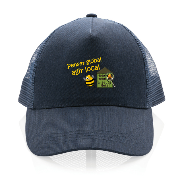 Image back Casquette Trucker - femme ou homme - "Beenie InsectsHotel"