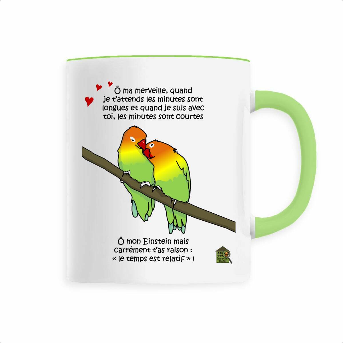 Image back Mug céramique personnalisable - "Le temps est relatif"