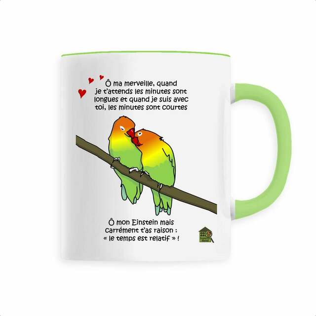 Image back Mug céramique personnalisable - "Le temps est relatif"