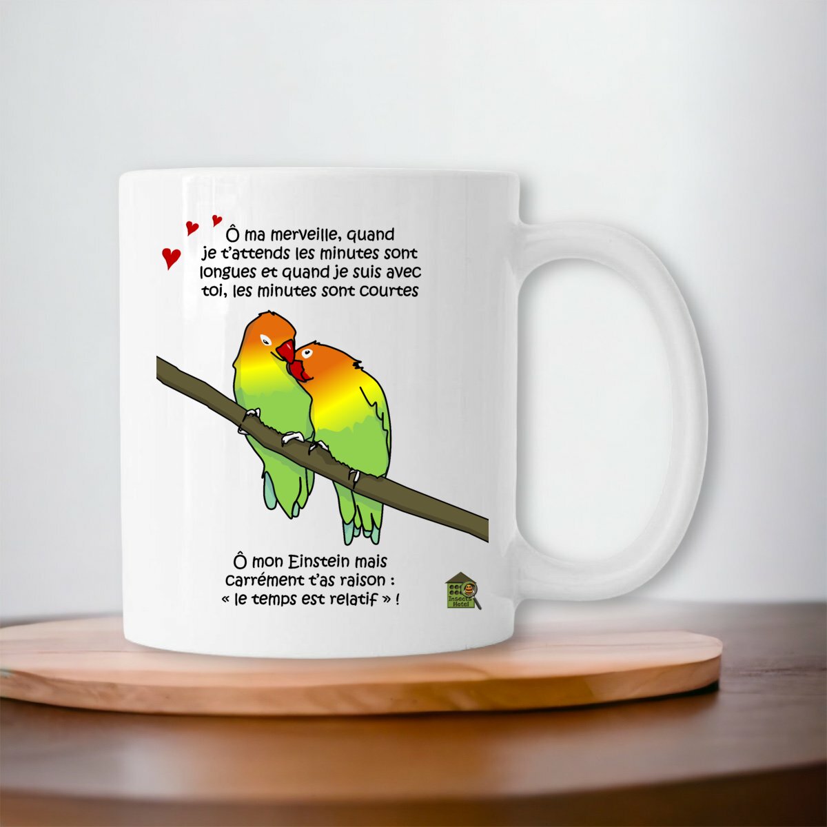 Image front Mug céramique personnalisable - "Le temps est relatif"