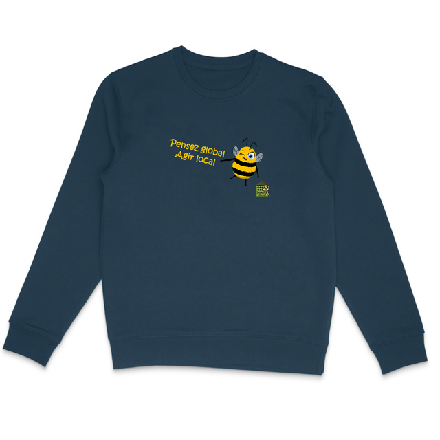 Image back Sweat-shirt - femme ou homme - Beenie & slogan Insectshotel