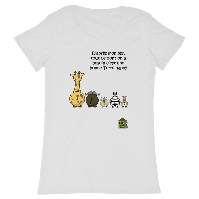 Image back T-shirt classique - femme - "Terre happy"