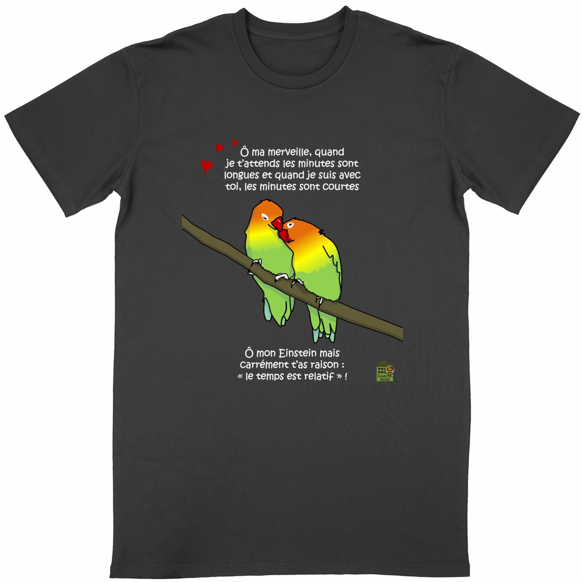 Image back T-shirt - femme ou homme - "Le temps est relatif"