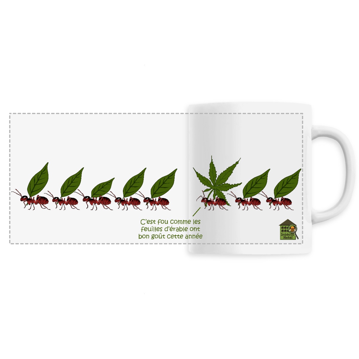 Image front Mug céramique personnalisable - "Feuille d'érable"