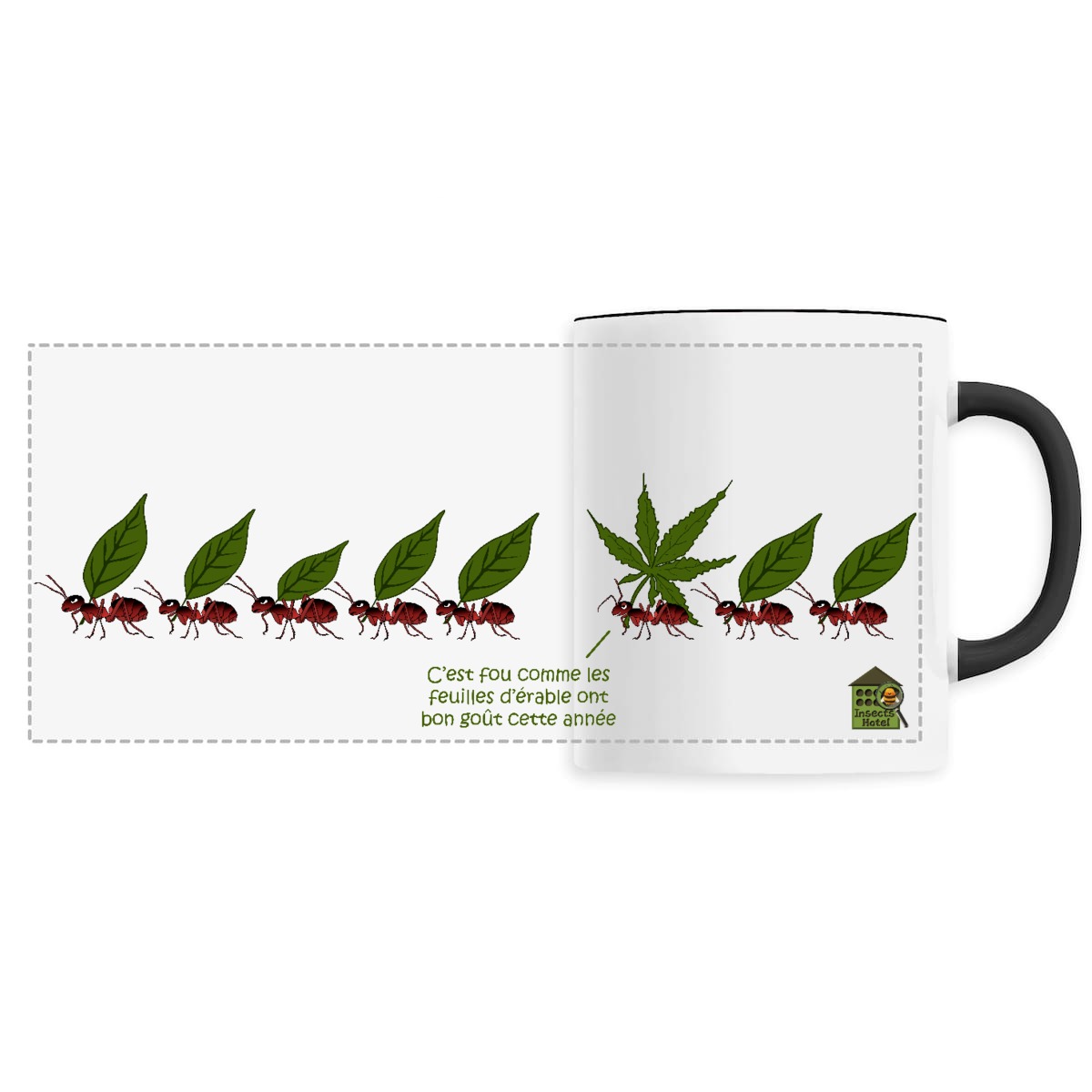 Image back Mug céramique personnalisable - "Feuille d'érable"