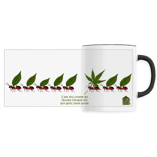Image back Mug céramique personnalisable - "Feuille d'érable"