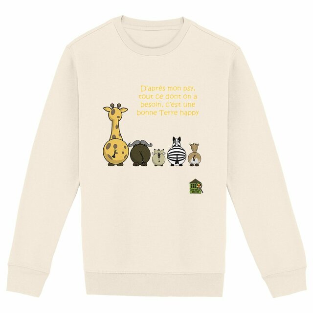 Image back Sweat-shirt chaud & épais- femme ou homme - modèle "Terre happy"