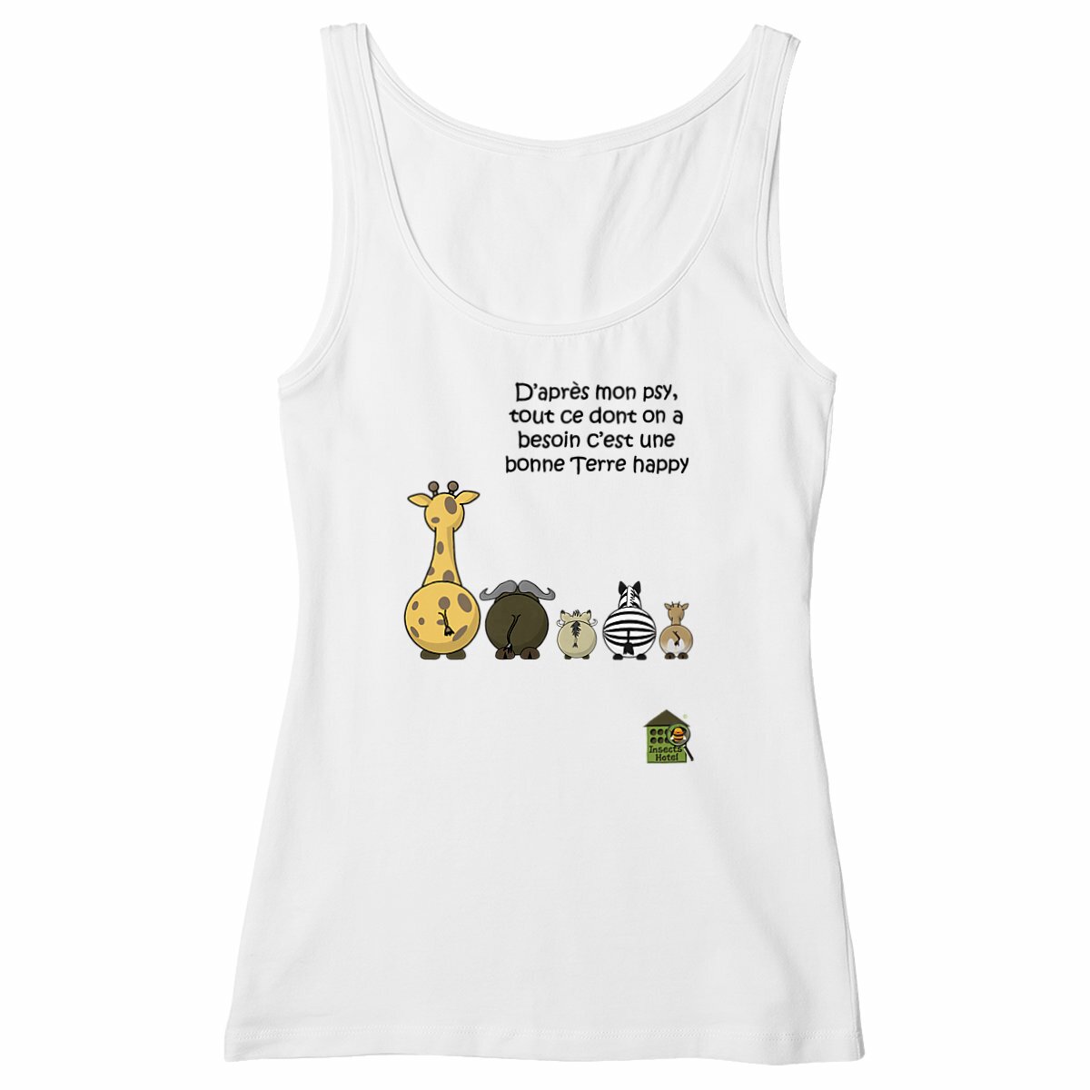 Image back Débardeur cintré - femme - "Terre happy"