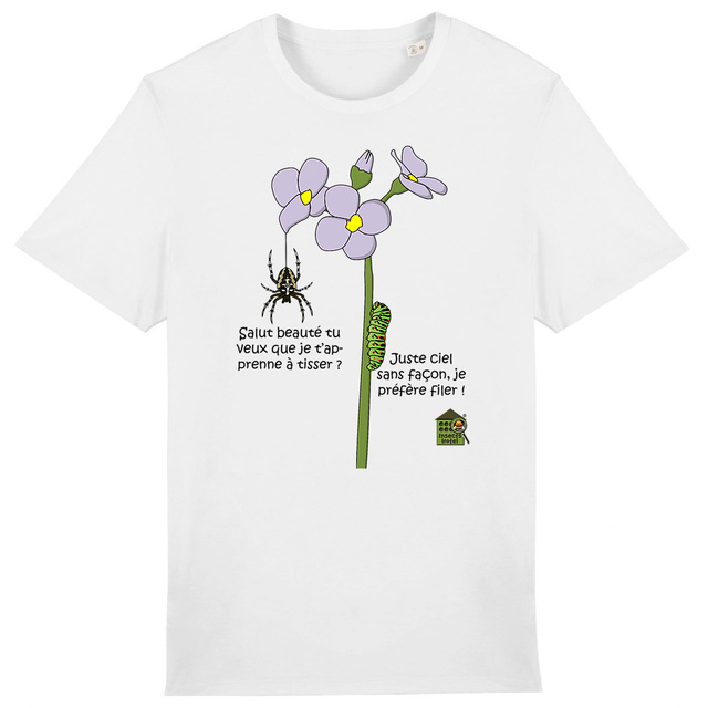 Image back T-shirt épais - femme ou homme - "Tisseuse & fileuse" (versions claires)
