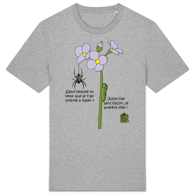 Image back T-shirt épais - femme ou homme - "Tisseuse & fileuse" (versions claires)