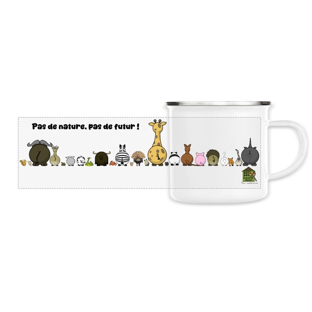 Image du produit Mug métal émaillé - "Pas de nature, pas de futur !"