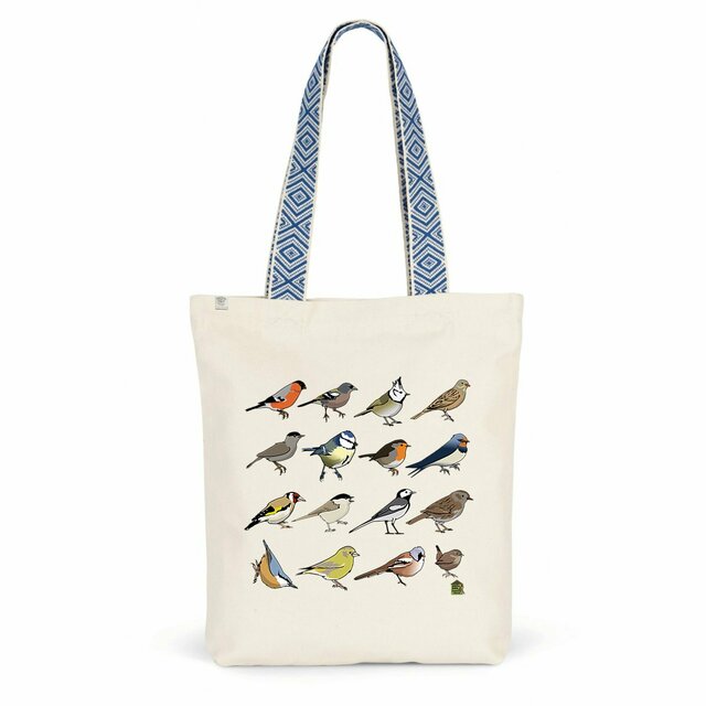 Image back Totebag ethnique - "Passériformes d'Europe"