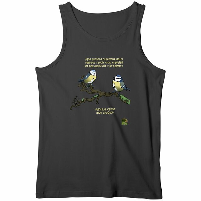 Image back Débardeur - Homme - "Je t'aime"