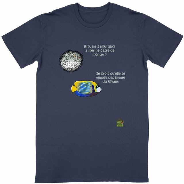 Image front T-shirt - homme ou femme - "Montée des eaux"