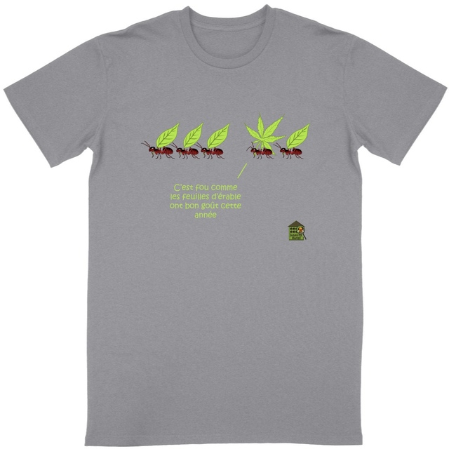 Image back T-shirt - femme ou homme - "Feuille d'érable"