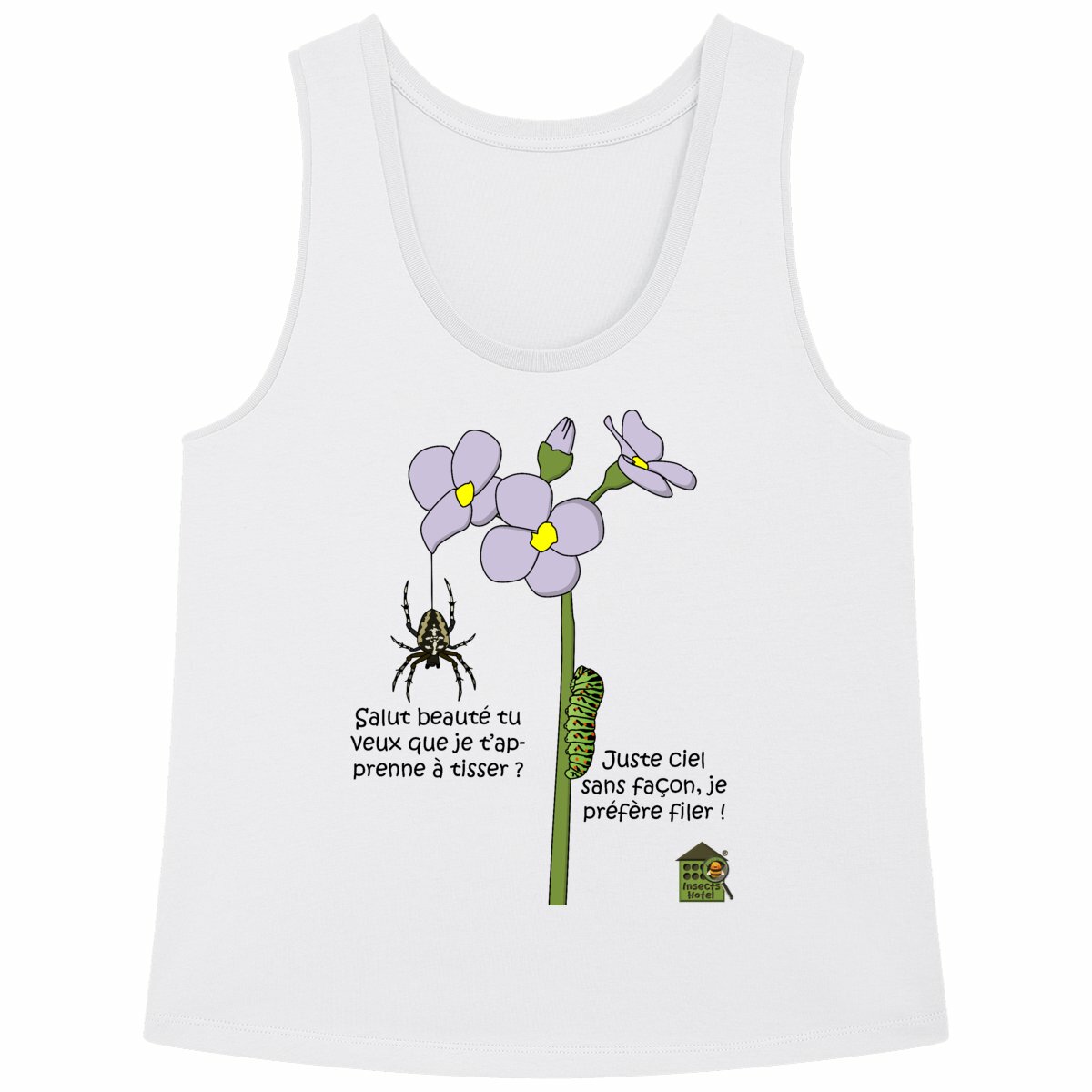 Image back Débardeur ample - femme - "Tisseuse ou fileuse ?"