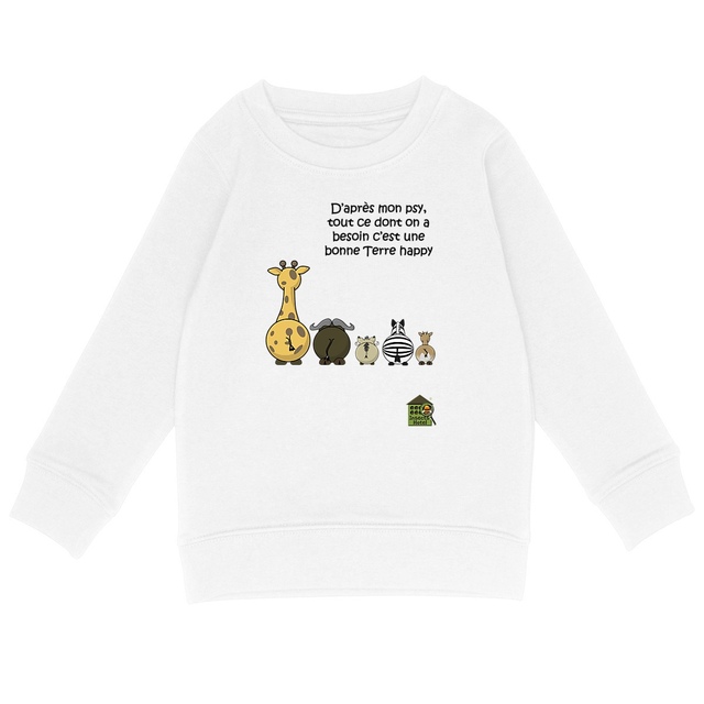 Image back Sweat-shirt - Enfant - "Terre happy"
