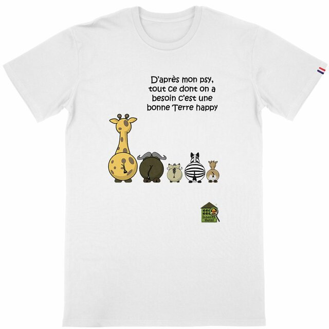 Image back T-shirt - homme - Made in France - "Terre happy"