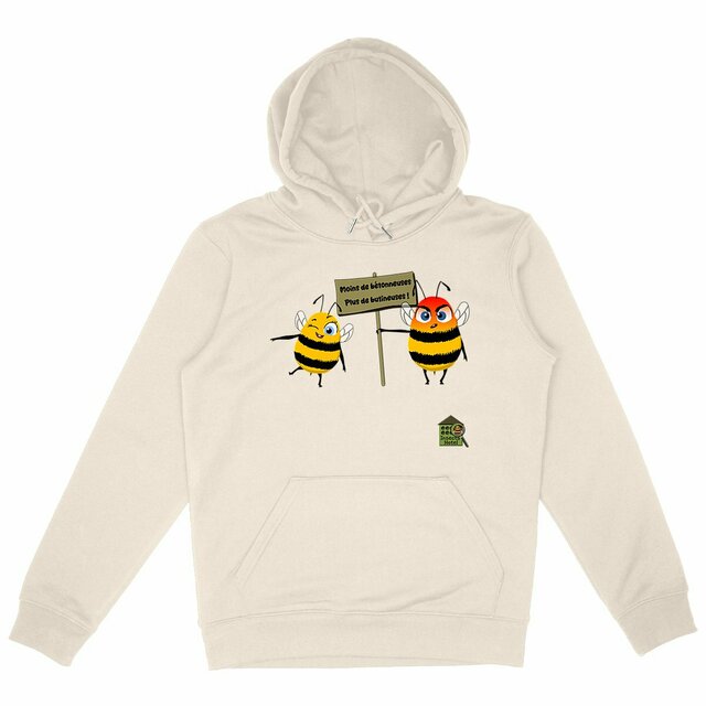 Image back Sweat à capuche chaud & épais - femme ou homme - "Butineuses"
