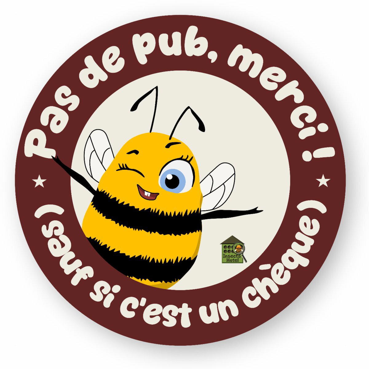 Image front Autocollant - Pas de pub, merci