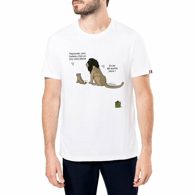 Image front T-shirt Homme Made in France - "Cadeau !"