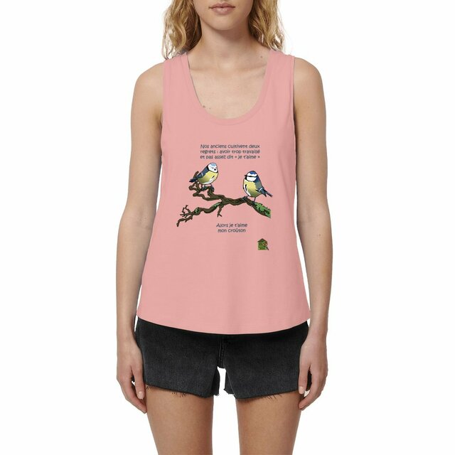 Image front Débardeur ample - femme - "Je t'aime"