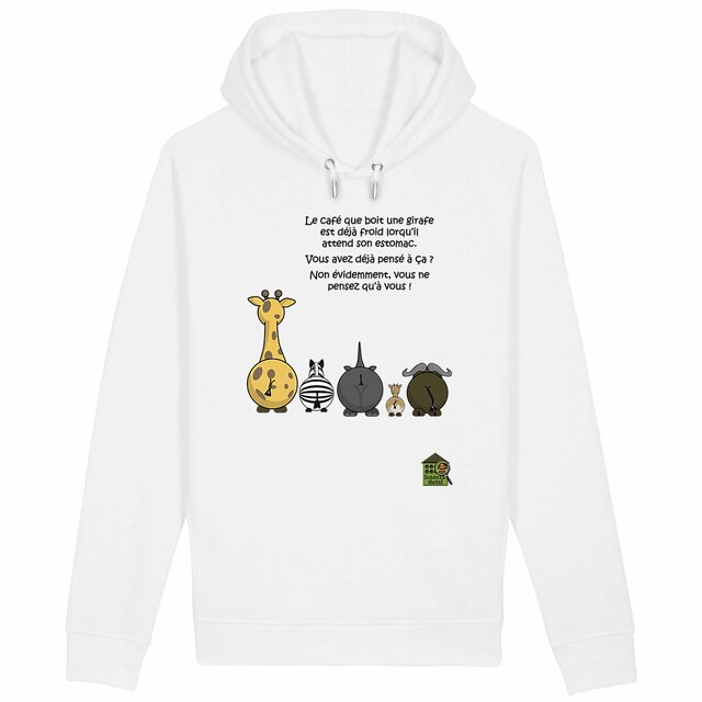 Image back Sweat à capuche - femme ou homme - "Café froid"