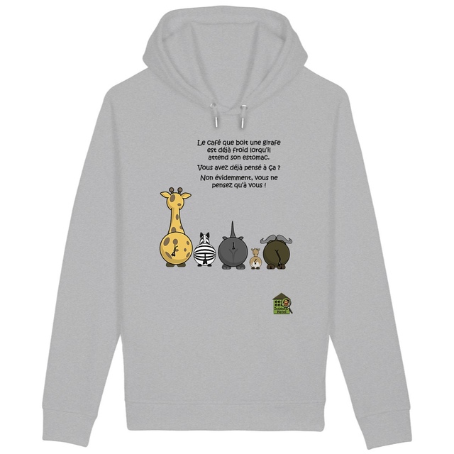 Image back Sweat à capuche - femme ou homme - "Café froid"