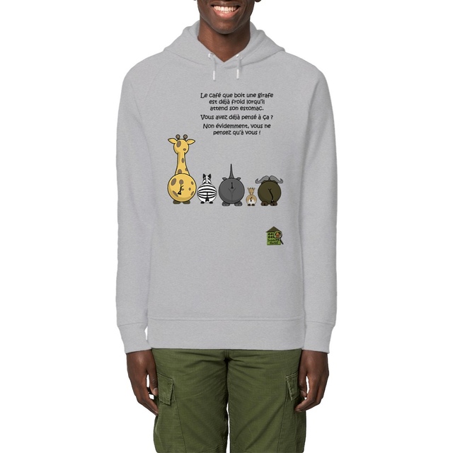 Image front Sweat à capuche - femme ou homme - "Café froid"